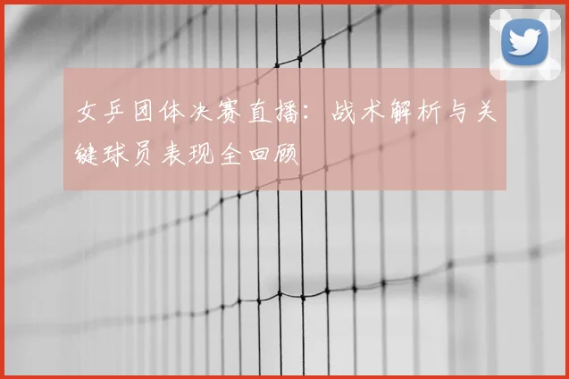 女乒团体决赛直播：战术解析与关键球员表现全回顾
